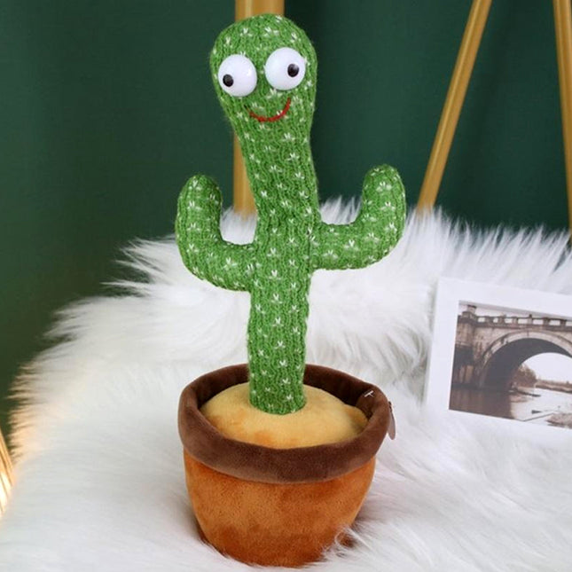 Interactieve Pratende Cactus voor Honden | Geluid en Beweging | Duurzaam Pluche | Oplaadbaar Speelgoed voor Mentale Stimulatie en Vermaak