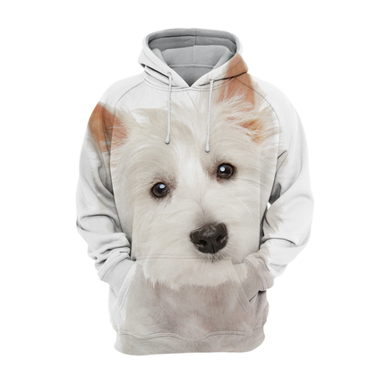 Unisex Hoodie | Zachte Stoffen | West Highland Terrier Ontwerp | Verschillende Maten S-4XL | Hoogwaardige Print | Comfortabel en Duurzaam | Perfect voor Jeans of Leggings
