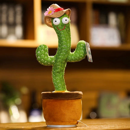 Interactieve Pratende Cactus voor Honden | Geluid en Beweging | Duurzaam Pluche | Oplaadbaar Speelgoed voor Mentale Stimulatie en Vermaak