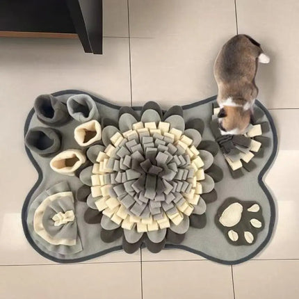 Interactieve Snuffelmat Voor Honden | Voedselzoekspel | Neuswerktraining | Mentale Stimulatie | Vertraagd Eten | Polyestervezel | 64x43cm