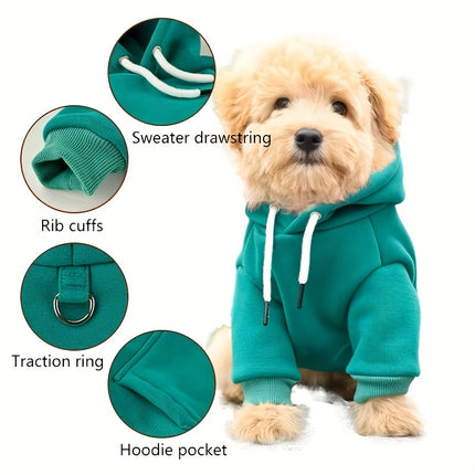Suéter con capucha para perro | Apto para schnauzers | Pomeranias | Teddy | Diseño tipo jersey | 65 % algodón | Tejido de punto | Lavado a mano | Ideal para razas pequeñas | Fabricado en Guangdong, China