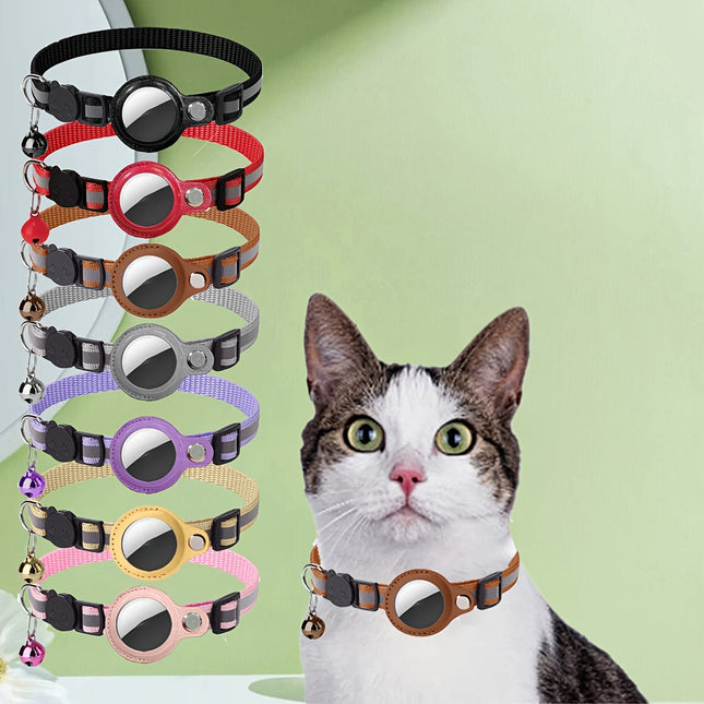 Reflecterende kattenhalsband | Veiligheidsbuckle | Bel voor extra zichtbaarheid | Duurzaam nylon | Geschikt voor dagelijks gebruik | 32 cm lang | 1 cm breed | Voor alle katgroottes