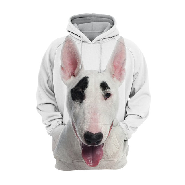 Zachte Hoodie voor Dierenliefhebbers met Hondmotief | Bull Terrier Print | Polyester-katoen Mix | Maten S-4XL
