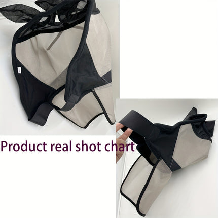 Horse Mask Fly Protection | Long Nose Fly Mask | Teslin Fabric | Equestrian Nose Covering