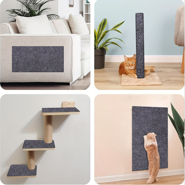 Zelfklevende Krabmat voor Meubels | Grijs 200x40 cm | Beschermt Banken & Deuren | Op Maat te Knippen | Kattenbenodigdheden