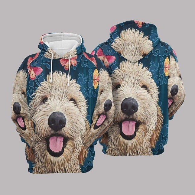 Onesie met Labradoodle Print | Zacht Polyester Katoen | Dierenvrienden | Unieke Bedrukking | Maten S-4XL | Comfortabele Pasvorm