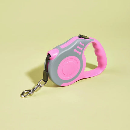 Intrekbare Hondenriem voor Kleine Huisdieren | Automatisch Snelontgrendelingsmechanisme | Duurzaam ABS en Nylon | Lichtgewicht | 3m/5m Opties | Voor Wandelen en Reizen | Geschikt voor Alle Seizoenen