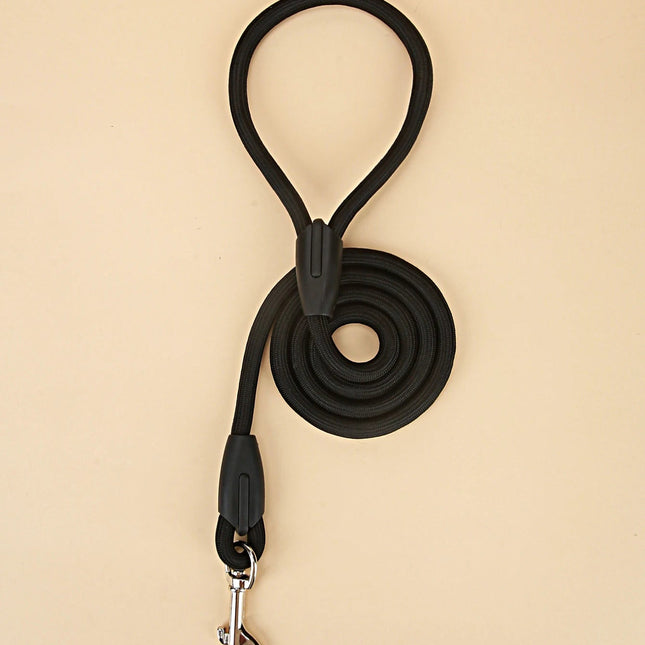 Reflecterende Polyesterriem voor Honden | Veiligheid en Stijl voor Nachtelijke Wandelingen | 120 cm | Geschikt voor Kleine tot Grote Honden | Robuust en Duurzaam | Zwart