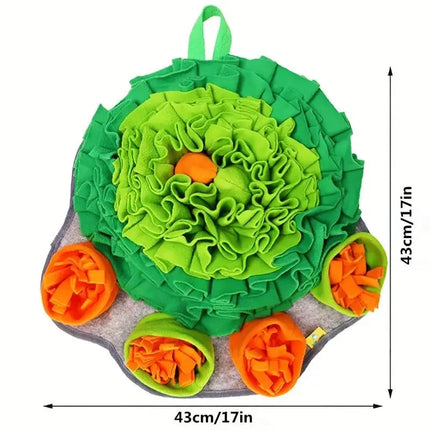 Wasbare Interactieve Fleece Snuffelmat voor Honden | Mentale Stimulatie en Voedingsplezier | Hoogwaardige Materialen | Eenvoudig Te Reinigen | Geschikt Voor Diverse Rassen | 43cm