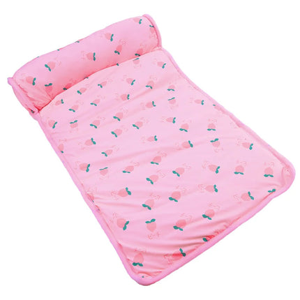 Koelmat Voor Honden | Zacht & Zelfkoelend | Katoenen Mat Verkrijgbaar in Maten Medium & Groot | Handwasbaar | Kleuren: Roze, Blauw, Groen