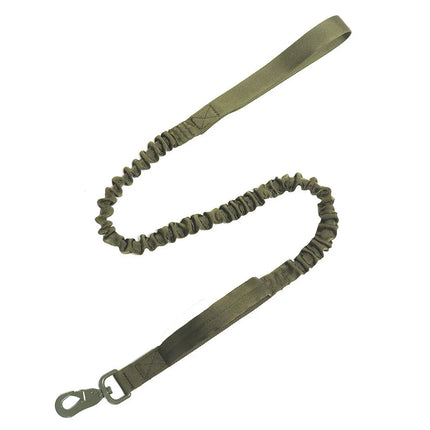 Militaire Hondenriem | Verstelbare Lengte 105-145 cm | Comfortabele Handgreep | Duurzaam Nylon | Metalen Haak | Geschikt voor Avonturen en Training | Zwart