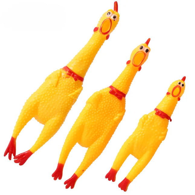 Speelgoedkip met Pieper voor Honden | Veilige Materialen | Meerdere Maten | Tandverzorging en Plezier | 16cm, 28cm, 36cm