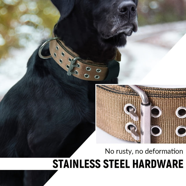 Verstelbare hondenhalsband van sterk nylon | Geschikt voor grote honden | Duurzaam, comfortabele pasvorm en stevige gespsluiting | Maten M, L, XL