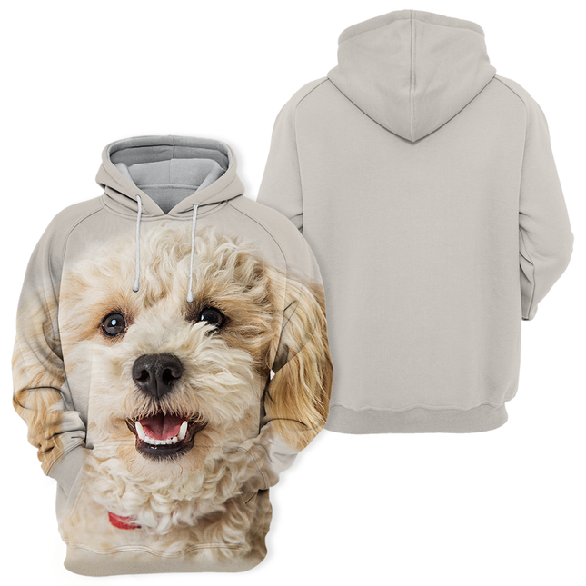 Unisex Hoodie Wit | Polyester Katoen Mix | Hondenontwerp | Jaren '80 Retrostijl | M-4XL | Casual en Comfortabel