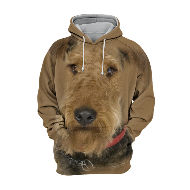 Unisex Hoodie voor Hondenliefhebbers | Airedale Terrier Thema | Gemaakt van Zachte Polyester-Katoen Mix | Verkrijgbaar in Maten S t/m 4XL | Hoge Resolutie Print