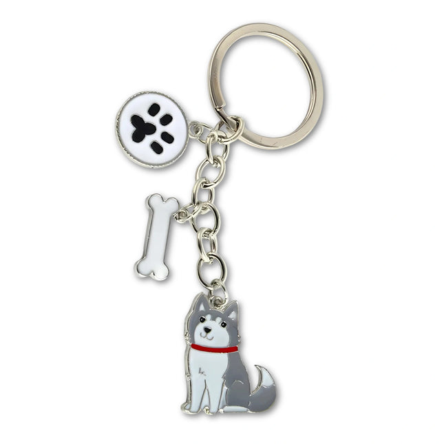 Jack Russell Terrier sleutelhanger voor dames en heren | Metaal zilver | Honden hanger | Sleutelring | Auto, tas & accessoire | Geschenkidee