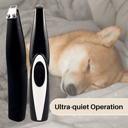 Fluisterstille Huisdier Precisietrimmer | Ergonomisch Ontwerp | Veiligheidsmes | Geruisloze Ervaring | Perfecte Verzorging voor Katten en Honden | Behoud Glanzende Vacht | Eenvoudig in Gebruik | Comfortabele Trimsessie