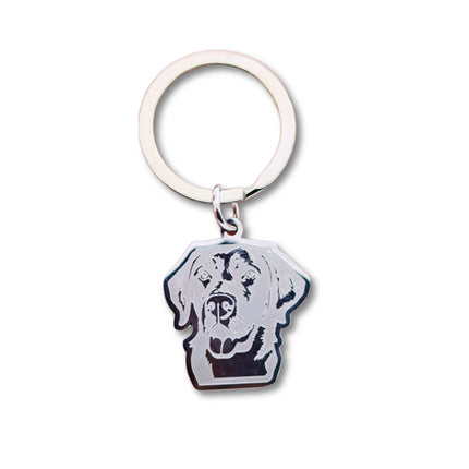 Labrador Sleutelhanger van Roestvrij Staal | Dierenliefhebbers Cadeau | Unisex | Zilver of Goud | Schattige Hondenhanger voor Tassen, Sleutels & DIY Sieraden | Voor Kinderen en Volwassenen