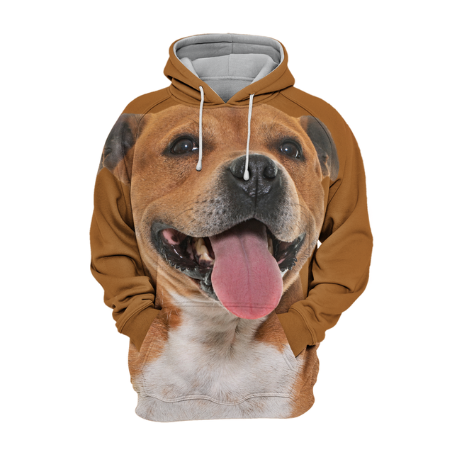 Unisex Hoodie voor Dierenliefhebbers | Staffordshire Bull Terrier Print | Comfortabele Stof | Verkrijgbaar in Maten S-4XL
