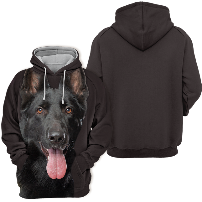 Zwarte Trui Met Capuchon | Unisex | Verschillende Maten Beschikbaar | Comfortabel Polyester en Katoen | Ideaal Voor Dierenliefhebbers | Hoge Resolutie Print | Comfortabel Stretchmateriaal