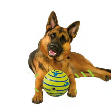 Giechelende Speelbal Voor Honden | Glow In The Dark | Duurzaam Kunststof | Voor Alle Hondenrassen | Geen Batterijen Nodig | Groene Interactieve Bal