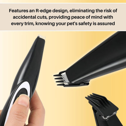 Fluisterstille Huisdier Precisietrimmer | Ergonomisch Ontwerp | Veiligheidsmes | Geruisloze Ervaring | Perfecte Verzorging voor Katten en Honden | Behoud Glanzende Vacht | Eenvoudig in Gebruik | Comfortabele Trimsessie