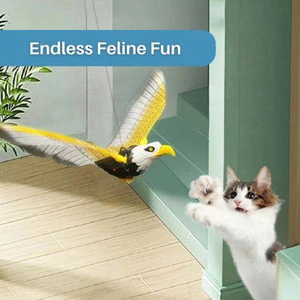 SkyChase™ | Levensecht Interactief Speelgoed Voor Katten | Realistische Geluiden en Wapperende Vleugels