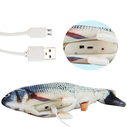 Interactieve Bewegende Vis Met Sensor | USB-oplaadbaar | Speelgoed Hond | Realistisch Uiterlijk | Inclusief Kattenkruid