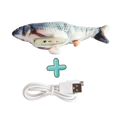 Interactieve Bewegende Vis Met Sensor | USB-oplaadbaar | Speelgoed Hond | Realistisch Uiterlijk | Inclusief Kattenkruid