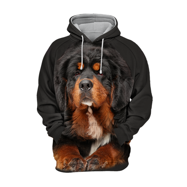 Tibetaanse Mastiff | Unisex Hoodie voor Dierenvrienden | Polyester & Katoen Mix | Hoge Resolutie Print | Maten S-4XL | Zachte Pasvorm