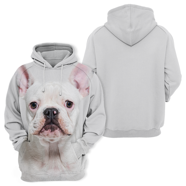 Dierenliefhebbende Trui | Frenchie Design | Maten S-4XL | Wit | Zachte Katoenmix | Comfortabel Unisex Mode | Hoogwaardige Prints | Perfect cadeau voor dierenfans