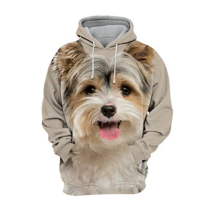 Yorkshire Terrier Unisex Hoodie | Comfortabele Dierenvriend Trui | Maten S-4XL | Hoge Resolutie Print | Polyester en Katoen Mix