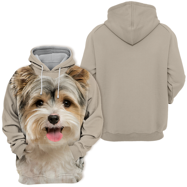 Yorkshire Terrier Unisex Hoodie | Comfortabele Dierenvriend Trui | Maten S-4XL | Hoge Resolutie Print | Polyester en Katoen Mix