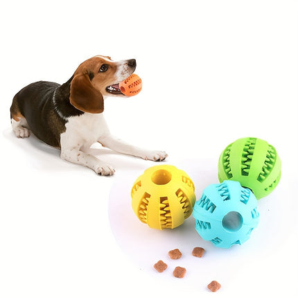 Hondenspeeltje | Kauwspeelbal voor Kleine Honden | Interactieve Elastische Voerbal | Tandreiniging | Plastic | Huisdieraccessoires