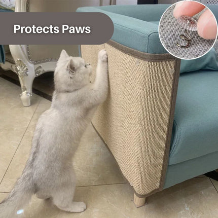 ScratchGuard™ Meubelbescherming Deluxe | Beschermhoes voor Bank en Fauteuil tegen Kattenkrabben | Premium Milieuvriendelijke Sisalstof | Bevordert Kattenwelzijn en Krabgedrag | Duurzame Bescherming voor Thuis