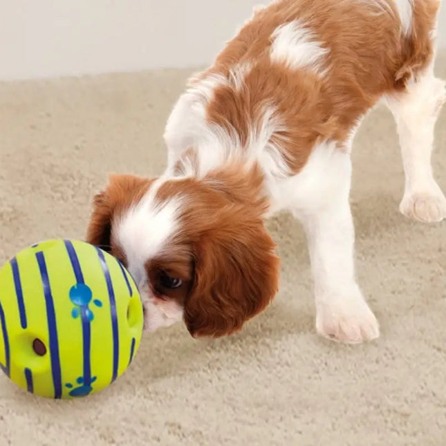 Giechelende Speelbal Voor Honden | Glow In The Dark | Duurzaam Kunststof | Voor Alle Hondenrassen | Geen Batterijen Nodig | Groene Interactieve Bal