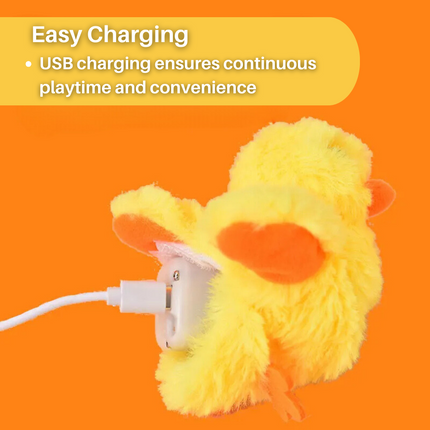 Interactie Katten Speelgoed | Elektrische Fladderende Eend | Rekenbaar USB | Quack Buddy™ | Voor Fysieke Activering en Jacht | Duurzaam Huisdierentertainment