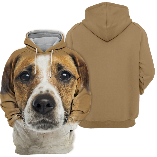 Jack Russell Design | Zachte Hoodie | Comfortabel & Duurzaam | Polyester Katoen Mix | Unisex Maat S-4XL