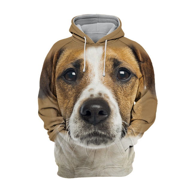 Jack Russell Design | Zachte Hoodie | Comfortabel & Duurzaam | Polyester Katoen Mix | Unisex Maat S-4XL