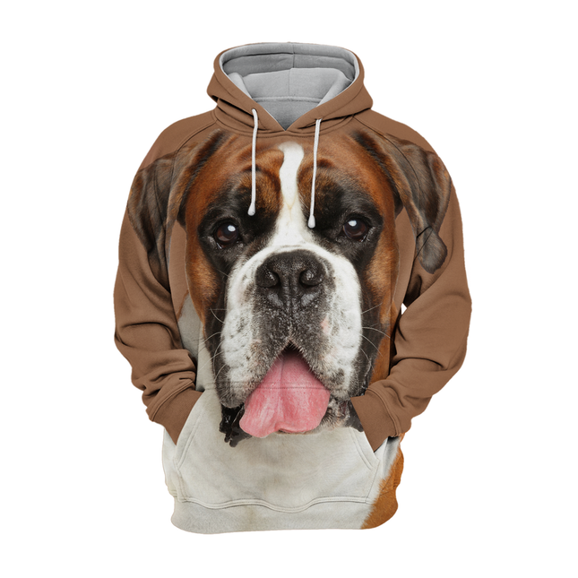 Unisex Dierenliefhebbers Trui | Duitse Boxer Print | Zachte Katoenmix | Diverse Maten S-4XL