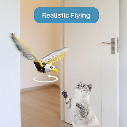 SkyChase™ | Levensecht Interactief Speelgoed Voor Katten | Realistische Geluiden en Wapperende Vleugels