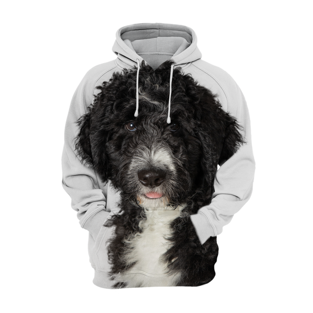 Unisex Zwart Bernedoodle Sweatshirt | Zachte Stof | Hoge Resolutie Print | Maten S-4XL