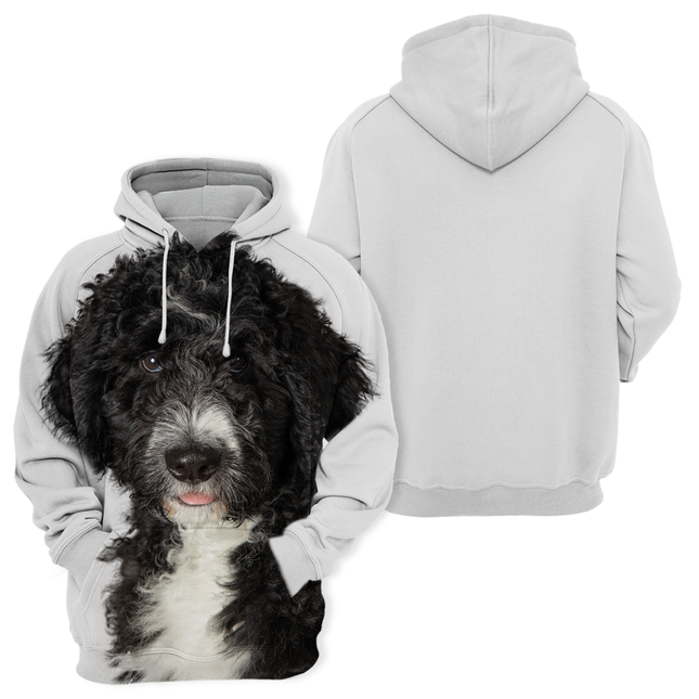 Unisex Zwart Bernedoodle Sweatshirt | Zachte Stof | Hoge Resolutie Print | Maten S-4XL
