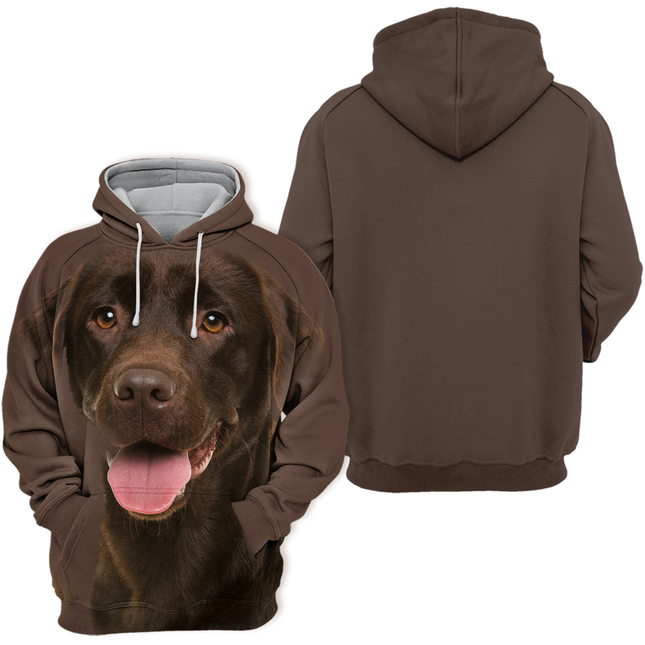 Unisex Hoodie | Labrador Chocolade Ontwerp | Zachte Stof | Hoge Definitie Print | Verkrijgbaar in S-4XL | Comfortabel en Duurzaam