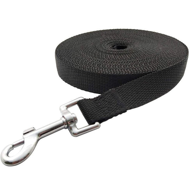 Lange nylon hondenriem voor training en wandelingen | Met stevige metalen karabijnhaak | Geschikt voor middelgrote en grote honden | Meerdere en en lengtes