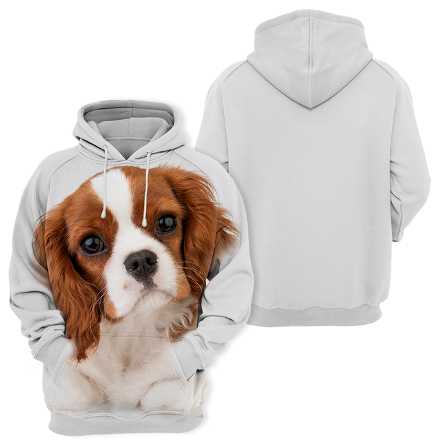 Unisex Hoodie met Cavalier King Charles Spaniel Design | Maatvarianten S-4XL | Zachte Stof | Hoogwaardige Print | Comfortabele en Duurzame Katoenmix | Perfect voor Dierenliefhebbers
