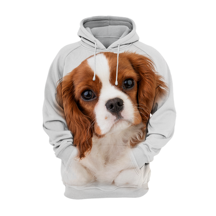 Unisex Hoodie met Cavalier King Charles Spaniel Design | Maatvarianten S-4XL | Zachte Stof | Hoogwaardige Print | Comfortabele en Duurzame Katoenmix | Perfect voor Dierenliefhebbers