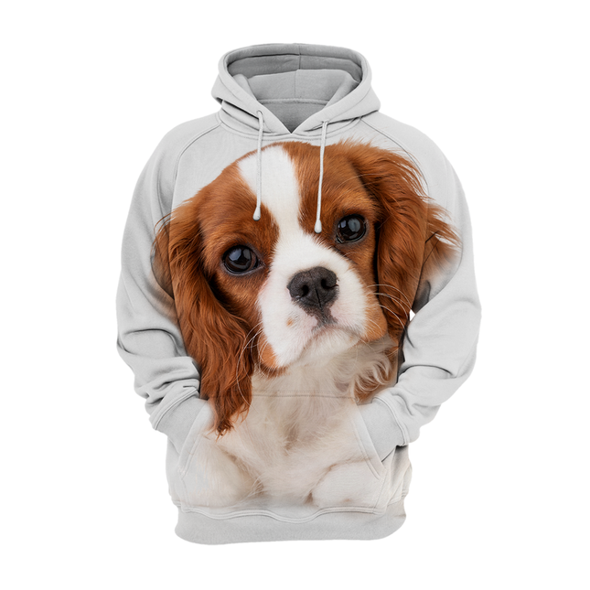 Unisex Hoodie met Cavalier King Charles Spaniel Design | Maatvarianten S-4XL | Zachte Stof | Hoogwaardige Print | Comfortabele en Duurzame Katoenmix | Perfect voor Dierenliefhebbers