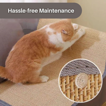ScratchGuard™ Meubelbescherming Deluxe | Beschermhoes voor Bank en Fauteuil tegen Kattenkrabben | Premium Milieuvriendelijke Sisalstof | Bevordert Kattenwelzijn en Krabgedrag | Duurzame Bescherming voor Thuis