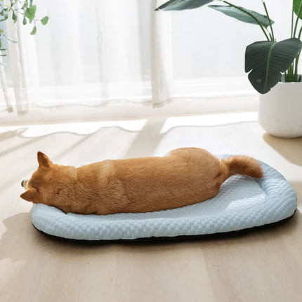 Verkoelende IJs-Zijde Mat voor Honden | Zacht en Comfortabel | Bescherming tegen Warmte | Gemaakt van 3D Vezels | Helpt Hoofd en Nek koel houden | Gemakkelijk in Gebruik | Geen Opladen Nodig